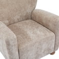 thumbnail image 4 of Christopher Knight Home Wingback Chair, Chenille Upholstered Accent Chair with Solid Wood Legs, Light Cinnamon, 4 of 9