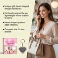 thumbnail image 5 of Double-Sided Heart Shaped Folding Makeup Mirror, Lightweight Portable Travel Mirror with Keychain, Compact Pocket Mirror for Daily Touch-Ups, Fits in Purse & Backpack, 5 of 11
