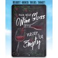 thumbnail image 4 of Metal Sign - May Your Wine Glass - Durable Metal Sign - Use Indoor/Outdoor - Makes a Great Chalkboard Style Kitchen and Wine Bar Décor Under $20 (8" x 12"), 4 of 5