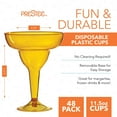 Prestee 48 Pack 12 oz. Plastic Margarita Glasses Hard Assorted Colors