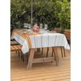 thumbnail image 2 of Outdoor Tablecloth with Umbrella Hole and Zipper, Orange Pumpkin Rectangle Table Cloth 54x80 Inch Waterproof Tablecloth, Thanksgiving Fall Maple Leaves Stripe Picnic Table Cover for Patio Camping, 2 of 7