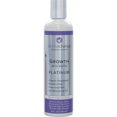 DermaChange Platinum Hair Growth Conditioner - With Vitamins - To Make Hair Grow Fast - Argon Oil and Biotin To Support Regrowth - Reduce Thinning and Hair Loss For Men and Woman 8oz 8oz (Best Way To Make Hair Grow)