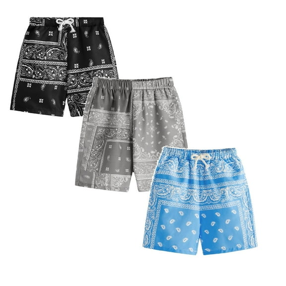 XEGLSBU 3 pack Boys Shorts 5T Jeans Kids Elastic Waist Shorts for Boys and Girls Comfortable Casual Playwear Breathable Summer Daily Wear Toddler to Adjustable Fit Size 3-4 Years