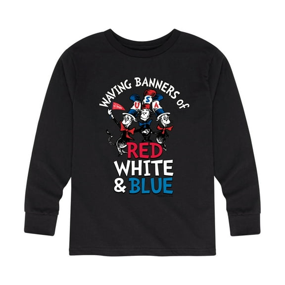 Dr. Seuss - Waving Banners of Red, White and Blue - Toddler And Youth Long Sleeve Graphic T-Shirt