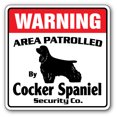 thumbnail image 1 of Cocker Spaniel Security Sign Area Patrolled pet Dog Lover Owner Animal Guard, 1 of 1