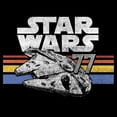 thumbnail image 2 of Mens Star Wars Millennium Falcon 77' Vintage Stripes Lightweight Hoodie, 2 of 4