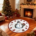 thumbnail image 5 of 3D Christmas Santa Snowman Rug - 15.7Inch Cartoon Printed Polyester Carpet for Living Room, Festive Holiday Home Decoration, 5 of 7