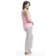thumbnail image 3 of Ensemble de Pyjama pour Femmes Deux Pièces Longueur Complète Léopard Rose, 3 of 4