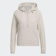 thumbnail image 6 of adidas Women's Standard Searsucker Quarter Zip Hoodie, Wonder Taupe, X-Small, 6 of 9