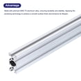 thumbnail image 4 of 2 Pcs 2040 V Slot Aluminum Extrusion 600mm(23.62 Inch) Silver European Standard Anodized Linear Rail, 4 of 6