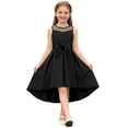thumbnail image 6 of Amidoa Girls Summer Dresses Sleeveless A-Line Flowy Dresses Casual Midi Bow Mesh Sundress Black Size 10, 6 of 7