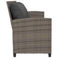 thumbnail image 3 of vidaXL Garden Sofa 5-Seater with Cushions Grey Poly Rattan, 3 of 5