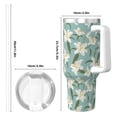 thumbnail image 4 of Salouo Lilies Flowers for 40oz Water Bottle with Handle & Flip Straw - Stainless Steel Vacuum Insulated Tumbler-Reusable Travel Coffee Mug- Gifts for Women & Men, 4 of 8