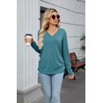 thumbnail image 4 of Women's casual loose slimming basic style versatile long sleeved T-shirt, 4 of 5