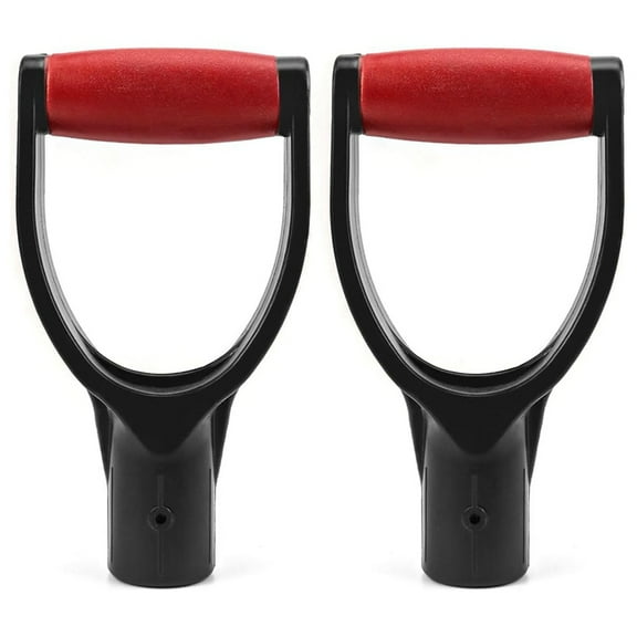 2 Pack 1-1/4Inch Polypropylene Plastic Spade Handle Shovel D Grip Handle for Digging Raking Tools