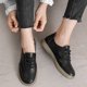 thumbnail image 4 of 2022 Otoño Mujeres Nuevos Zapatos Planos Casuales Con Cordones Zapatos De Cuero De Vaca Auténtico Zapatos Planos Individuales, 4 of 5