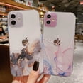 thumbnail image 2 of Funda de teléfono transparente con textura de mármol y acuarela para iPhone 12 11 Pro Max 13 Mini X XR XS Max 7 8 6s Plus SE 2020, funda trasera suave de TPU Tan Jianjun unisex, 2 of 2