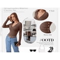 thumbnail image 5 of ANRABESS Long Sleeve V Neck Shirts for Women Ribbed Knit Slim Fit Wrap Top Comfy Soft Sexy Sweater Spring Fall Winter Dressy Casual Clothes Brown X-Large, 5 of 9