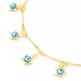 thumbnail image 3 of QQTDFG Enamel Charm Bracelet Bar Spring Ring Star Evil Eye Gold 7.7" Z158-default, 3 of 5