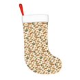 thumbnail image 2 of Daiia Set With Peanut Print Christmas Stocking，18"Large Knitted Xmas Stocking for Kids, Family Stocking for Fireplace Christmas Holiday Party Decoration, 2 of 7