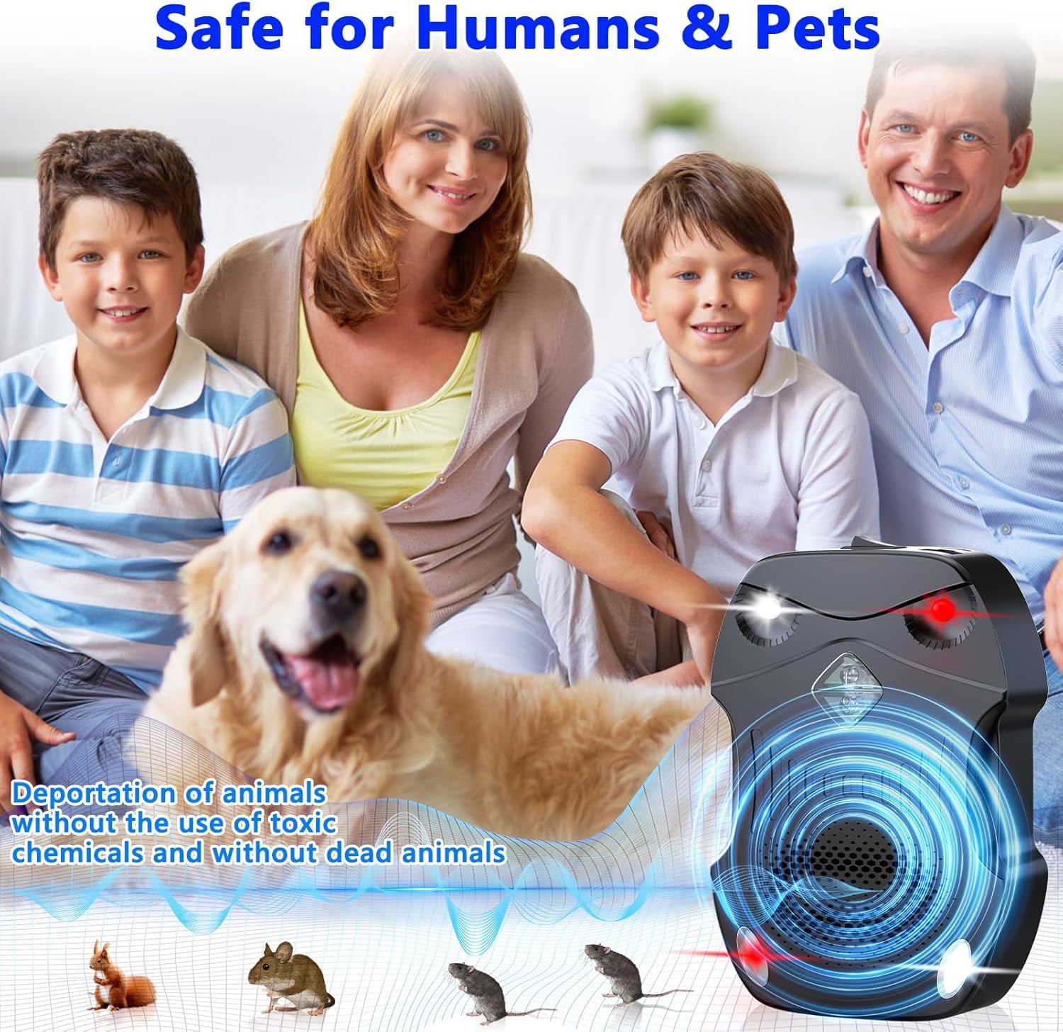2 Pack Ultrasonic Rodent Repellent for Car Engines – 12V/24V High-Efficiency Rat & Mouse Deterrent, Suitable for Cars, Trucks, RVs