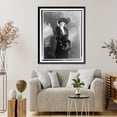thumbnail image 4 of Historic Framed Print, [Florence H. Marshall, three-quarter length portrait, standing, facing front holding fur muff], 17-7/8" x 21-7/8", 4 of 9