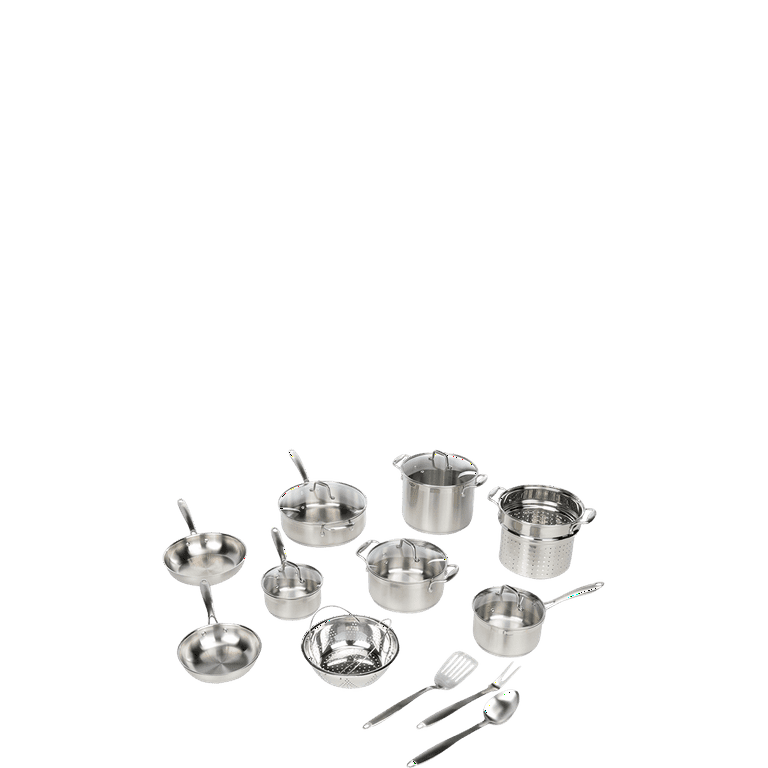 Chefs Star Professional Grade Stainless Steel Cookware 17-Piece Set: Unleash Culinary Excellence!