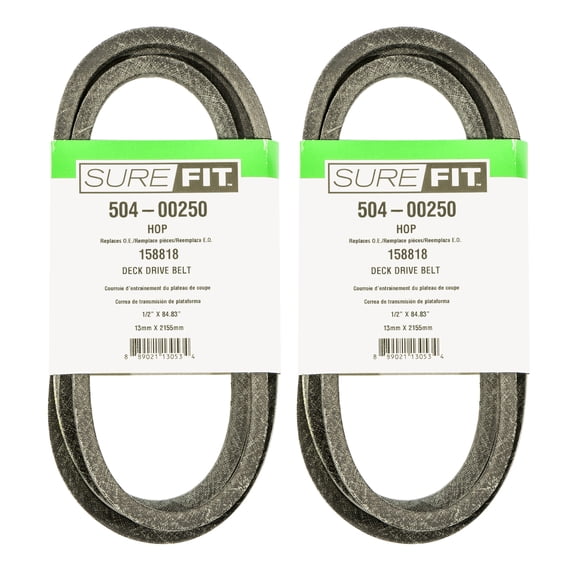 SureFit Deck Drive Belt 158818 AYP 46" Cut Decks Lawn Tractors 1/2" X 84.83" 2PK