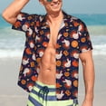thumbnail image 5 of KLL Men's Hawaiian Shirt Short Sleeve Button Down Beach Shirts-Turkey And Thanksgiving, 5 of 5