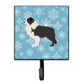 thumbnail image 1 of Winter Snowflake Black Border Collie Leash or Key Holder, 1 of 1