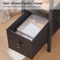 thumbnail image 6 of End Table with Charging Station, Flip Top Narrow Side Table with Storage Drawer, Slim Nightstand Bedside Tables with Shelves, for Small Space, Living Room, Bedroom, Black, 6 of 18