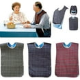 thumbnail image 1 of 3 Pack Adult Bibs With Crumb Catcher - Washable Adult Dining Bib Large Adult, 1 of 5