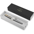 thumbnail image 2 of Parker Jotter Fountain Pen | Stainless Steel with Gold Trim | Medium Nib Blue Ink | Includes Gift Box, 2 of 5