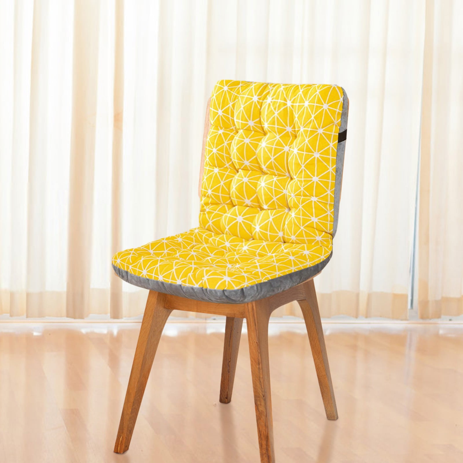 Indoor Outdoor Chair Pads Cushion, High Back Chair Cushions, Dining -Kitchen -Office Chair Seat Cushion with Ties Thickened One-Piece Outdoor Indoor Furniture Chair Seat Cushion