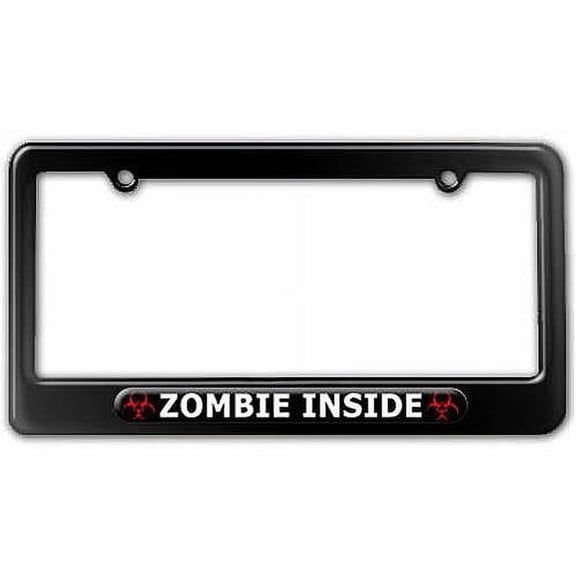 Zombie Inside License Plate Tag Frame, Multiple Colors