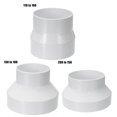 thumbnail image 3 of Ventilation Pipe Reducer Adapter Pipe Fittings 110To100/150 To100/200To150 Abs, 3 of 4