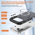 thumbnail image 4 of Magnetic Case for iPhone 17 Pro (6.3"),Compatible with MagSafe,Heavy-Duty Shockproof, Matte Anti-Fingerprint Micro-Sandblasted Hybrid Phone Cover,Black,For iPhone 17 Pro, 4 of 9