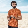 thumbnail image 4 of Wukai Pizza Print Men's Short-Sleeved Mesh T-Shirt,Quick-Dry Short Sleeve Workout T-Shirt-X-Small, 4 of 8