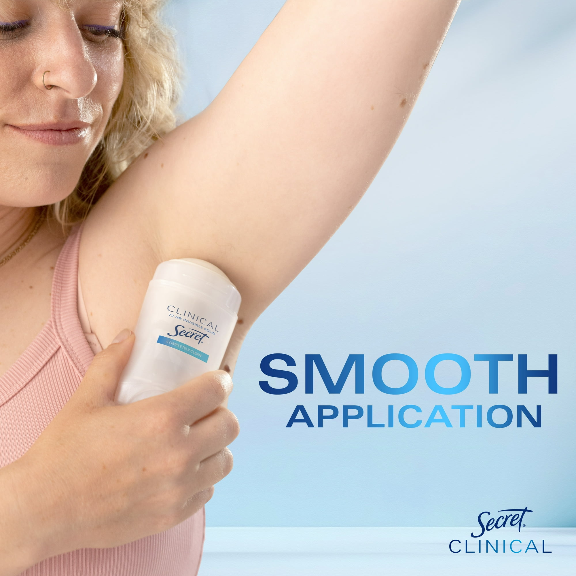 Secret Clinical Strength Invisible Solid Antiperspirant and Deodorant for Women, Completely Clean, 0.5 oz
