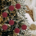 thumbnail image 2 of 6cm Flocking Pendant Red Velvet Pendant Pendant Create A Festive Atmosphere, 2 of 7