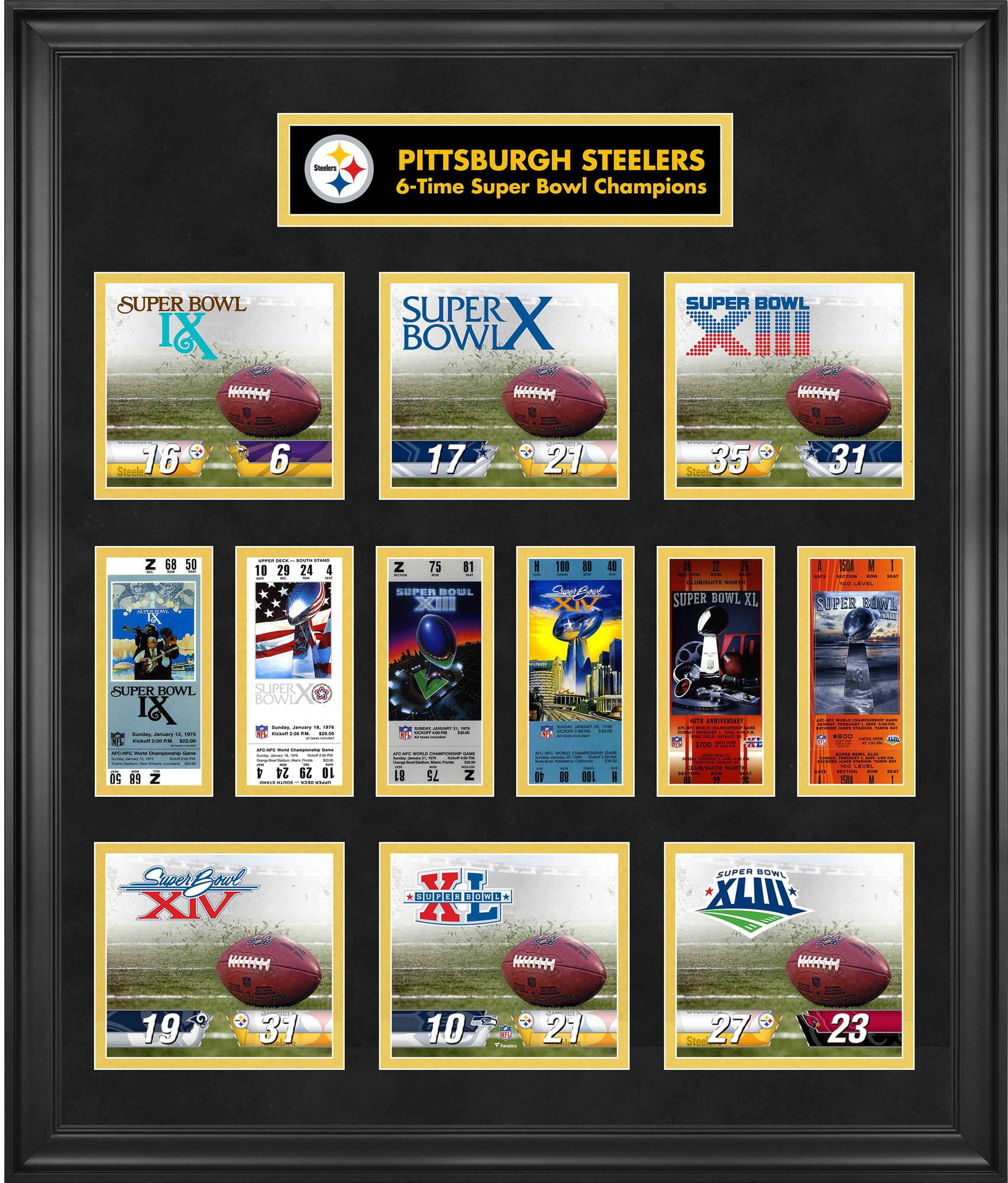 Pittsburgh Steelers Framed Super Bowl 