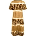 thumbnail image 3 of Plus-Size Women's Dress Casual Club Party V-Neck Leopard Print Dress, 3 of 6