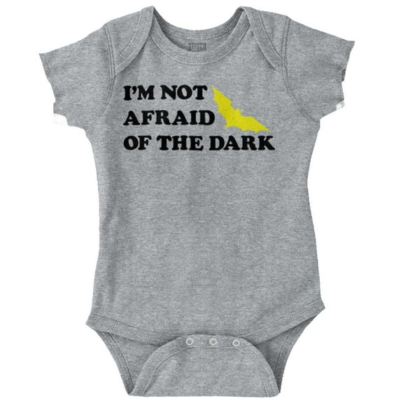 Brisco Brands I Am Not Afraid of the Dark Superhero Unisex Baby Bodysuits