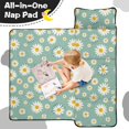 thumbnail image 4 of Daisy Pioneer Flower Green Pattern Teens Toddler Nap Mat with Pillow, Sleeping Mat Bag for Preschool Daycare 59"x22", 4 of 6