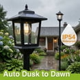 thumbnail image 5 of Outdoor Solar Post Lights, 2-Pack 63" Dusk to Dawn Solar Lamp Posts, Waterproof Floor Lamps, Warm White Pole Lights for Patio with Replaceable Bulb, 5 of 12