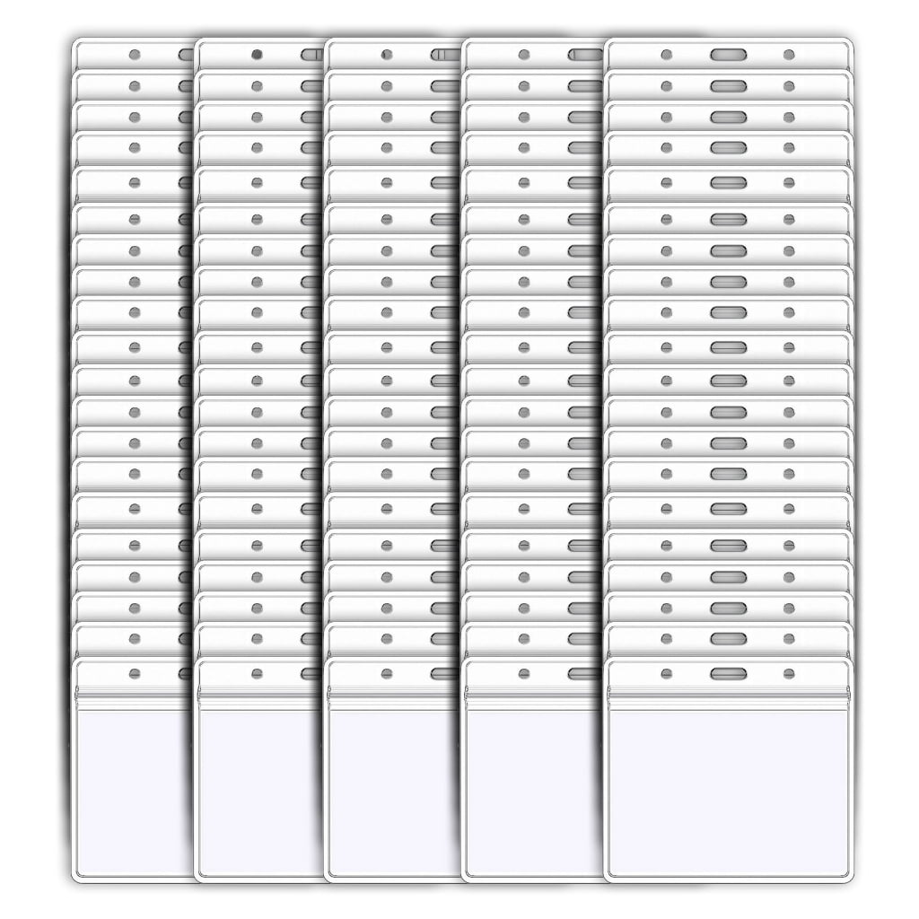 100 Pcs Card Holder Name Badge Holders Horizontal Card Holders School Supply