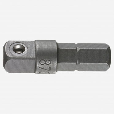 Wera 136000 Male 1/4" Hex to Male 1/4" Square Drive Adaptor