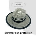 thumbnail image 2 of Sombrero de 56-58cm de circunferencia, sombreros para hombres y mujeres, viajes de verano, vacaciones, playa, protector solar de ala ancha, sombrero de paja, 2 of 5