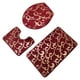 thumbnail image 2 of Juego de 3 alfombras de baño, alfombrillas de baño, alfombrillas de inodoro, suaves, absorbentes, gruesas, con base antideslizante y almohadilla lavable., 2 of 6