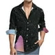 thumbnail image 1 of Camisa de manga larga para hombre, blusa con cuello vuelto, botones informales para la playa, cárdigan vuelto con estampado sin posicionamiento Odeerbi ODB-2, 1 of 6
